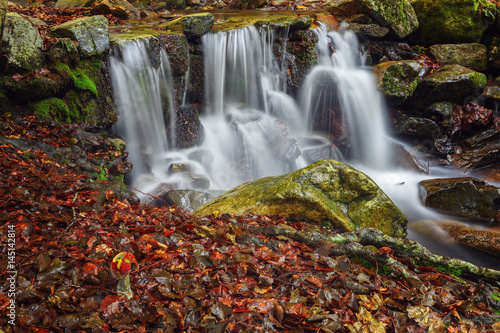Waterfall in the natural park Montseny  Barcelona  Spain 