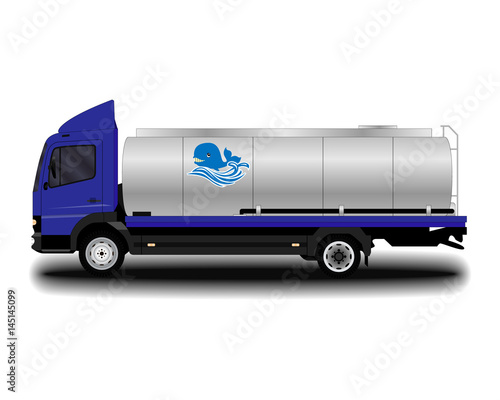 Vehicle. Big Cargo Truck. Tank.