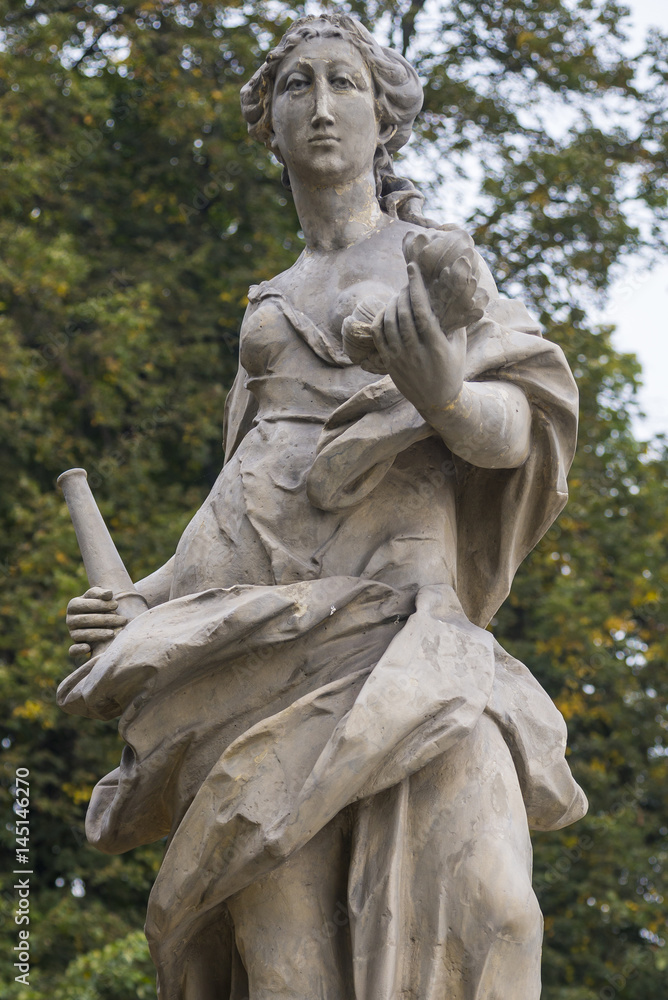 Rococo sculptures in the Saxon Garden, Warsaw, Poland Rococo sculptures in the Saxon Garden, Warsaw, Poland