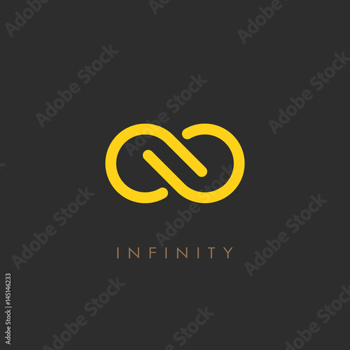 Minimalistic infinity vector logo