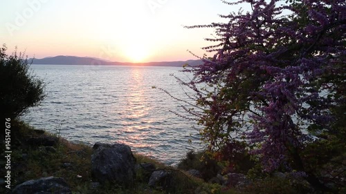 Spring time with sunset near hisaronu area in Marmaris, Turkey