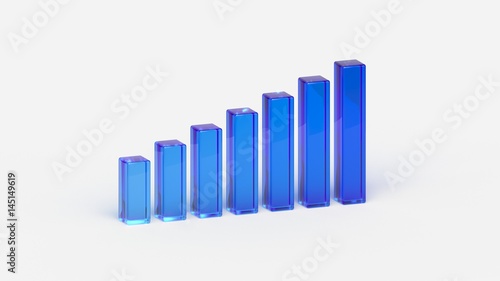 Free Download Rising  blue glass bars. - GFXLoad