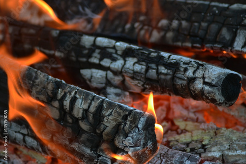 The fire for the barbecue.