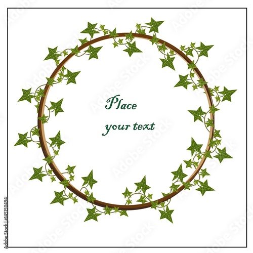 The circle with the leaves of ivy