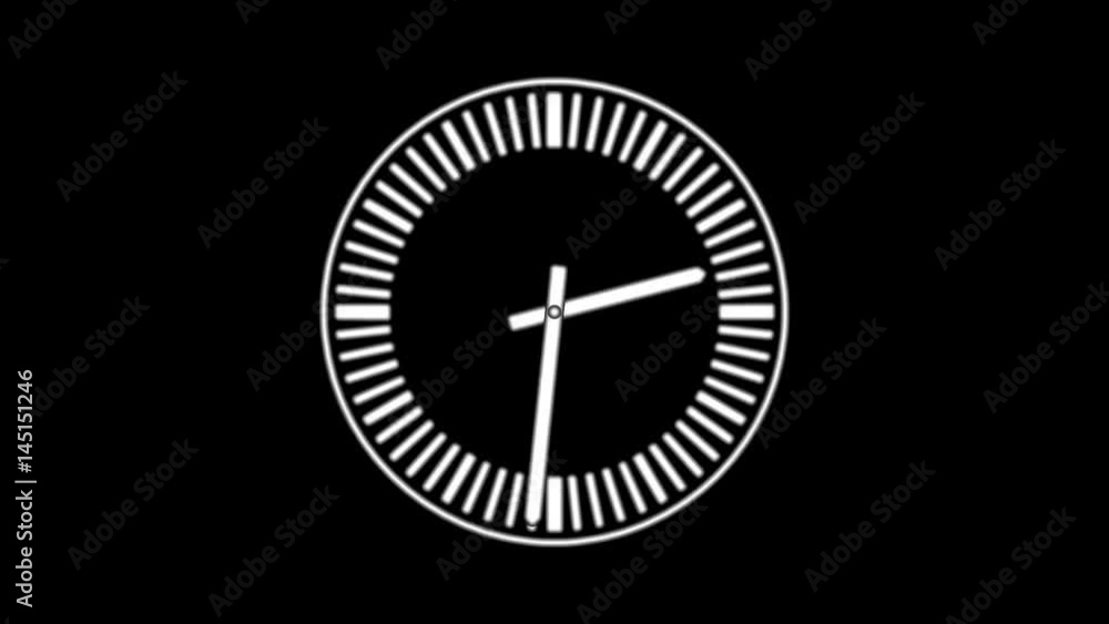 Motion background with spinning clock in 12 hour seamless loop. (Full-HD 1920x1080 24s/30fps) Motion background with spinning clock in 12 hour seamless loop. (Full-HD 1920x1080 24s/30fps)