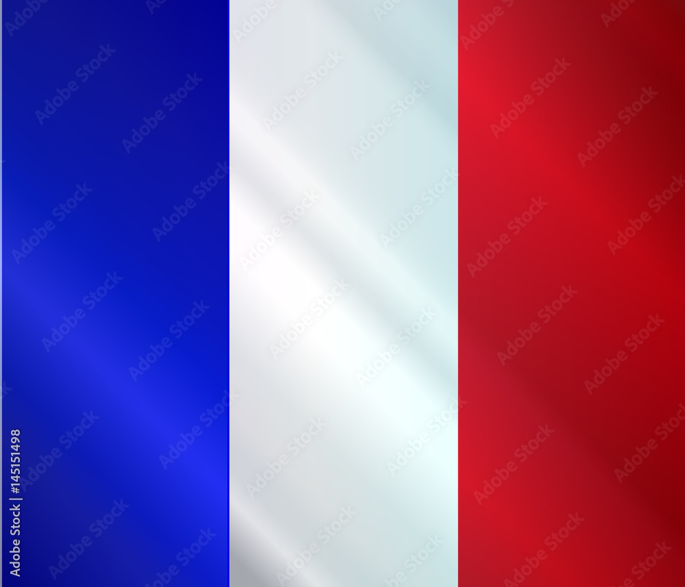 Naklejka premium French Grunge Flag Gloss