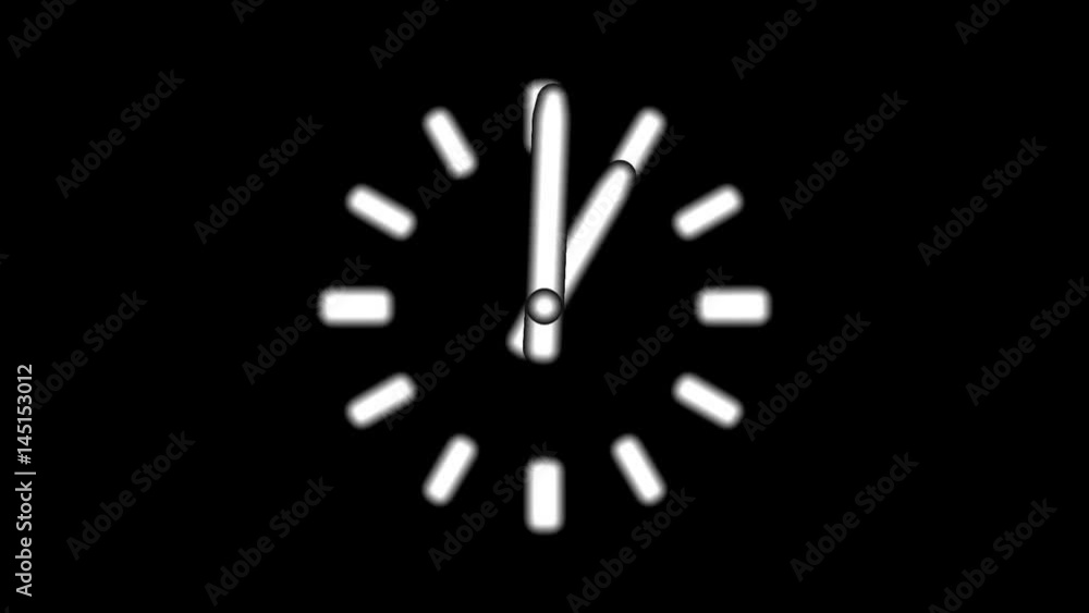 Motion background with spinning clock in 12 hour seamless loop. (Full-HD 1920x1080 24s/30fps) Motion background with spinning clock in 12 hour seamless loop. (Full-HD 1920x1080 24s/30fps)