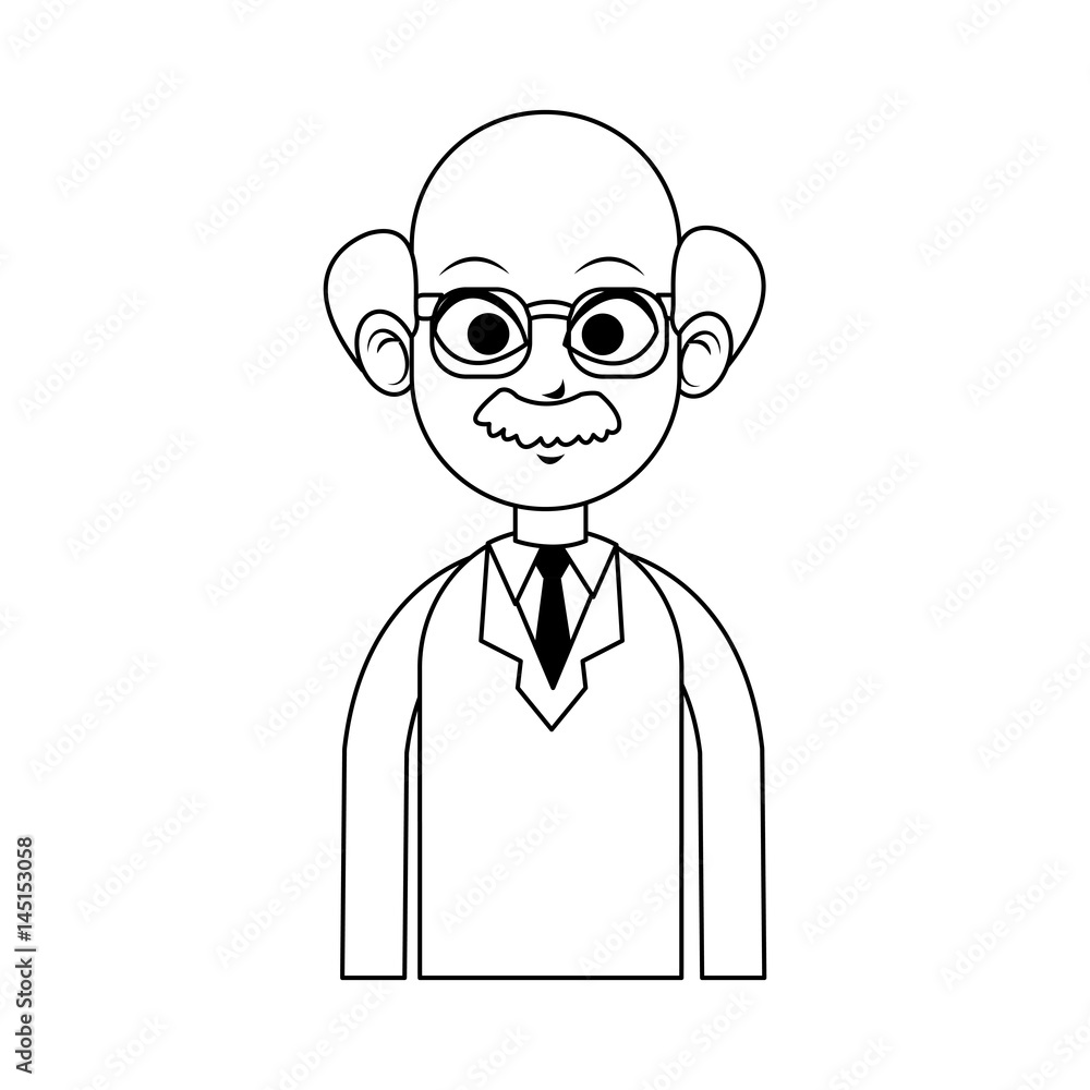 elderly male doctor icon image vector illustration design 