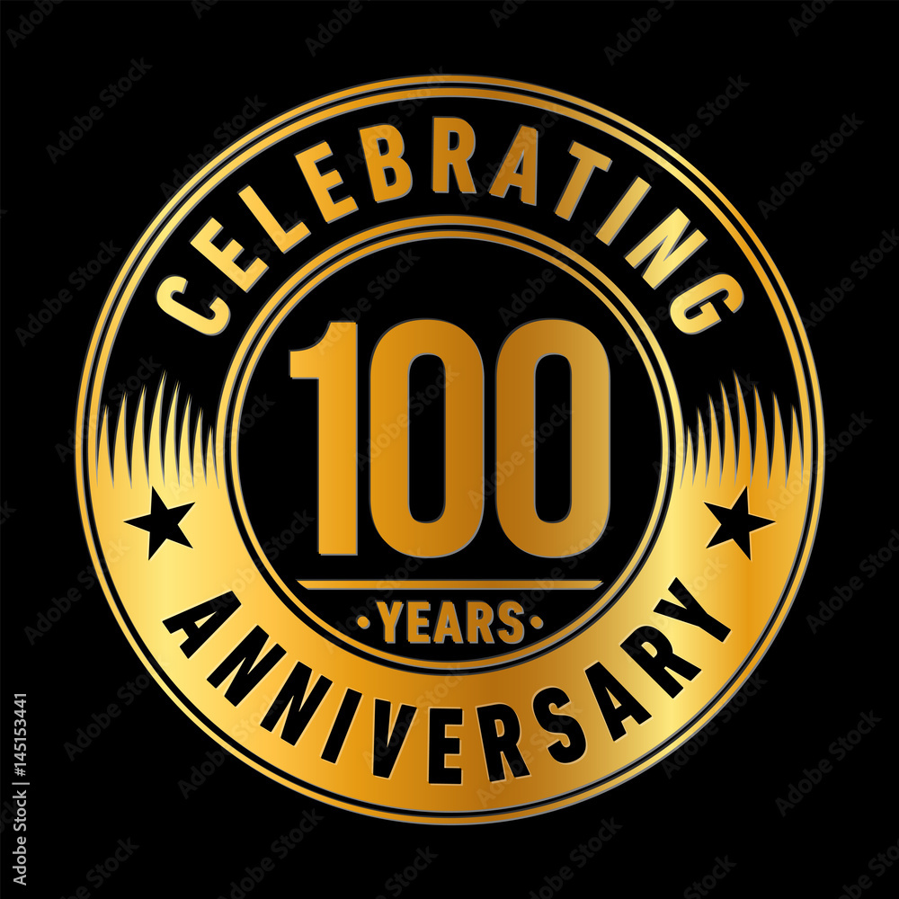 100 years anniversary logo template. Vector and illustration. 