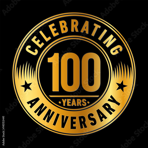 100 years anniversary logo template. Vector and illustration. 