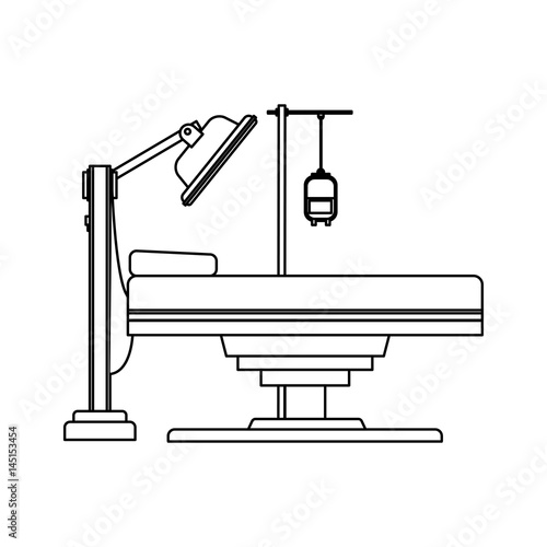 gurney or hospital bed icon image vector illustration design 
