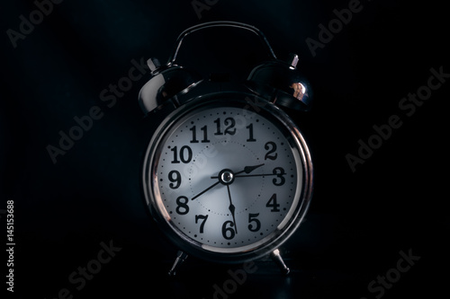 A clock with a Dark Background
