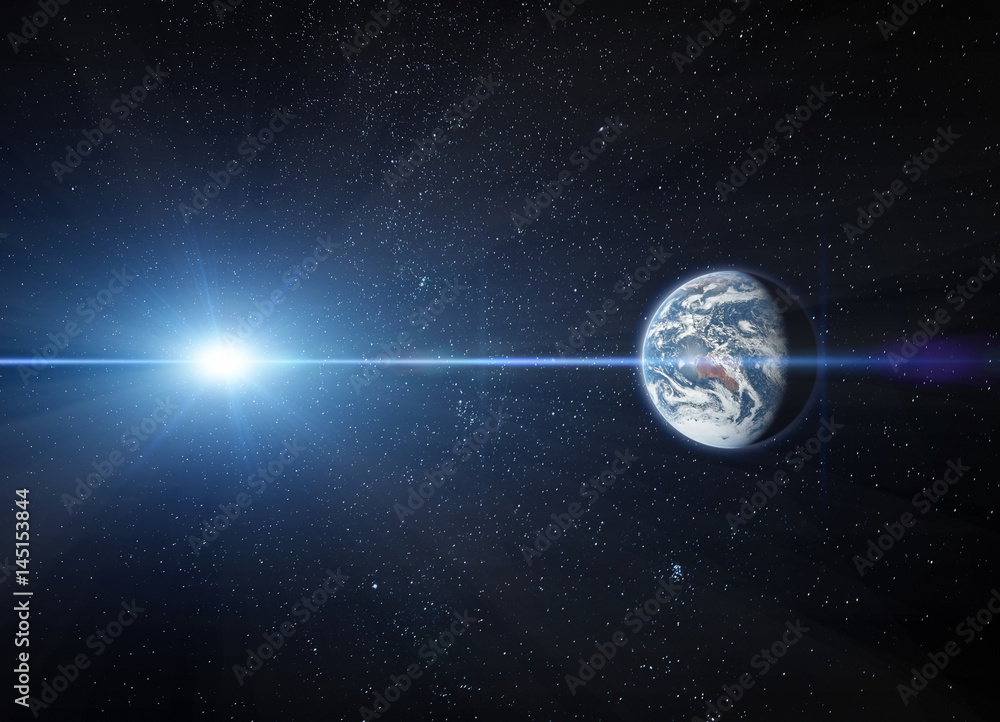 Fototapeta premium Planet Earth, view from space (Elements of this image furnished by NASA)