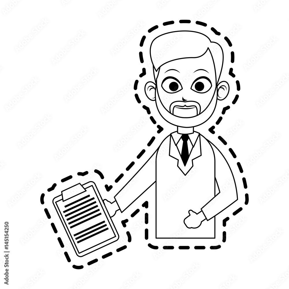 male bearded doctor icon image vector illustration design 