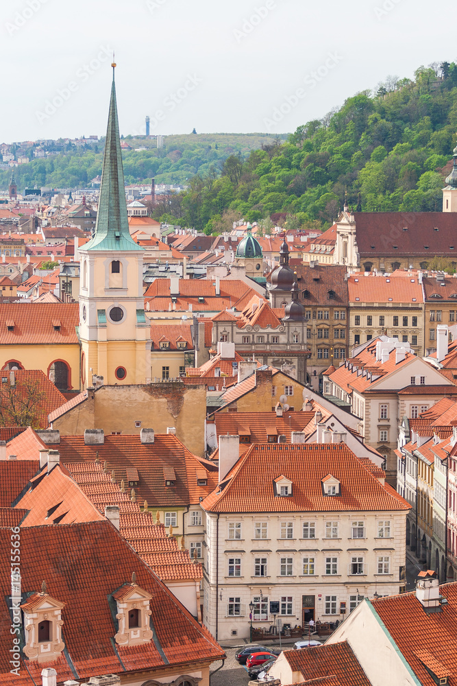 A view of the roofs of Prague's Old Town, Czech Republic