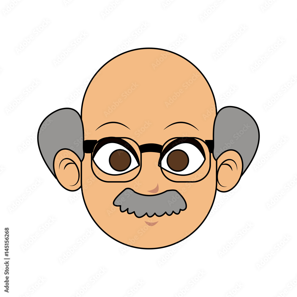 face of elder man with glasses icon image vector illustration design face of elder man with glasses icon image vector illustration design