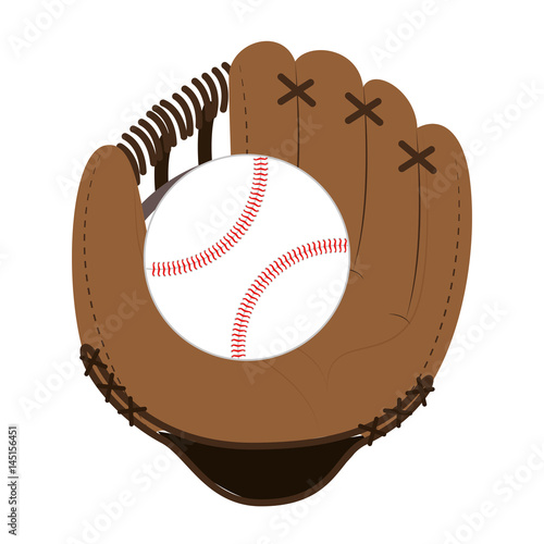 baseball glove equipment icon vector illustration design