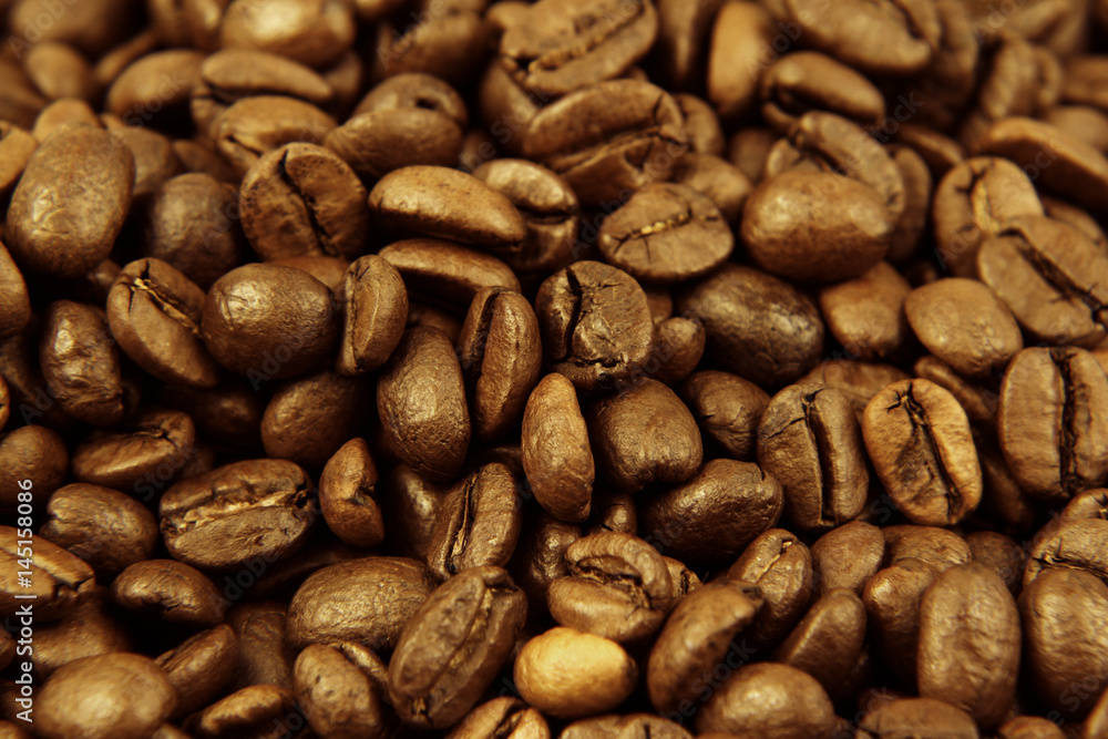 Naklejka premium Roasted coffee beans