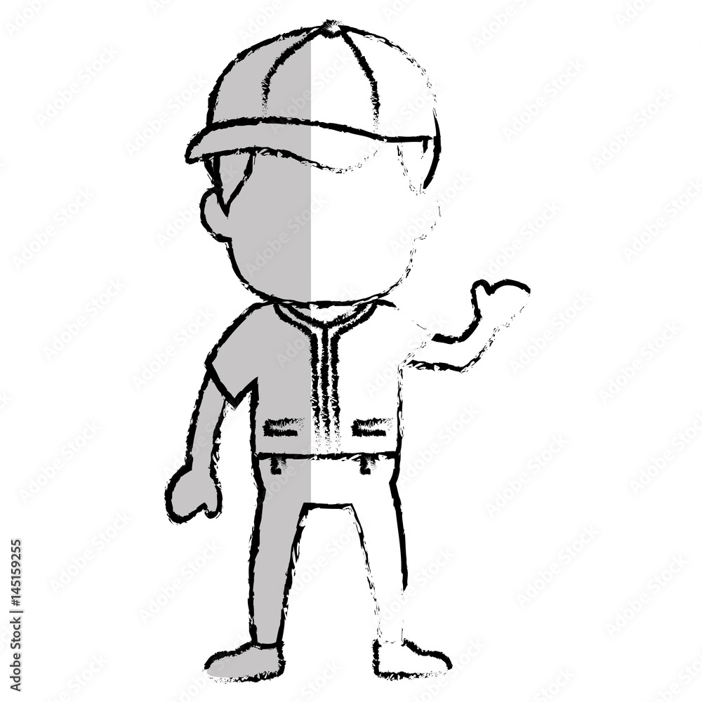 Obraz premium baseball player avatar character vector illustration design