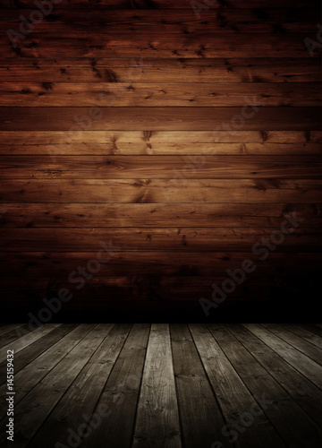 dark wooden interior room. © RPL-Studio