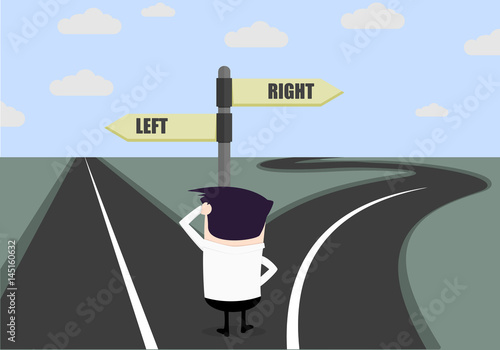 Businessman difficult choice