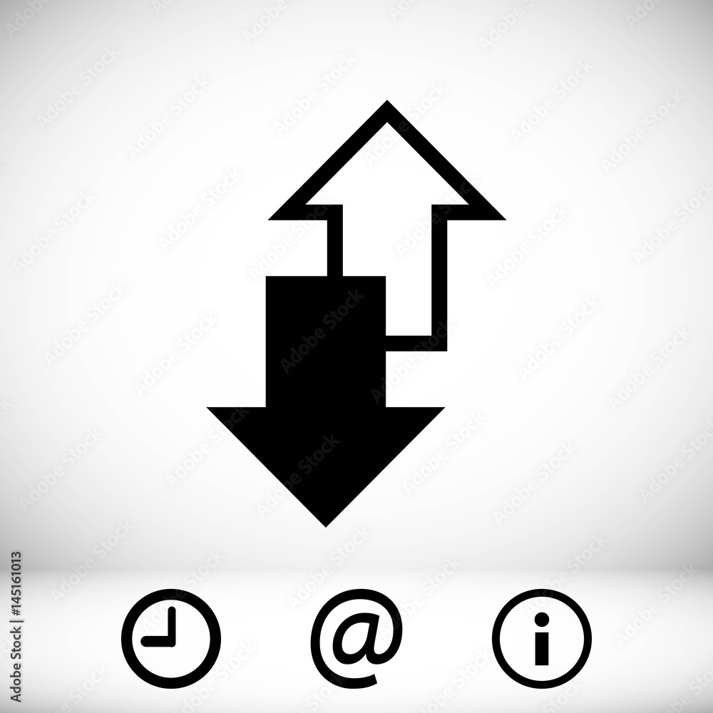 arrow icon stock vector illustration flat design arrow icon stock vector illustration flat design