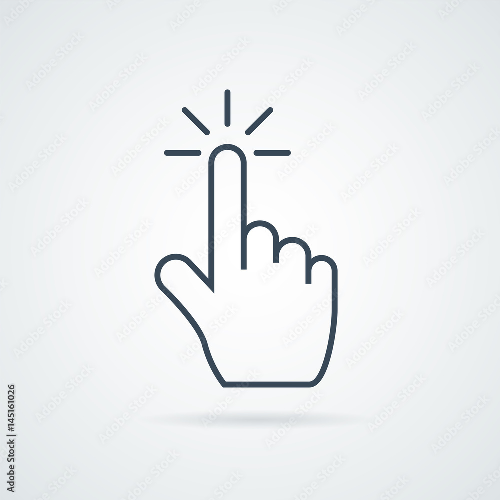 click icon stock vector illustration flat design click icon stock vector illustration flat design