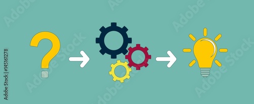 thinking or problem solving business concept
