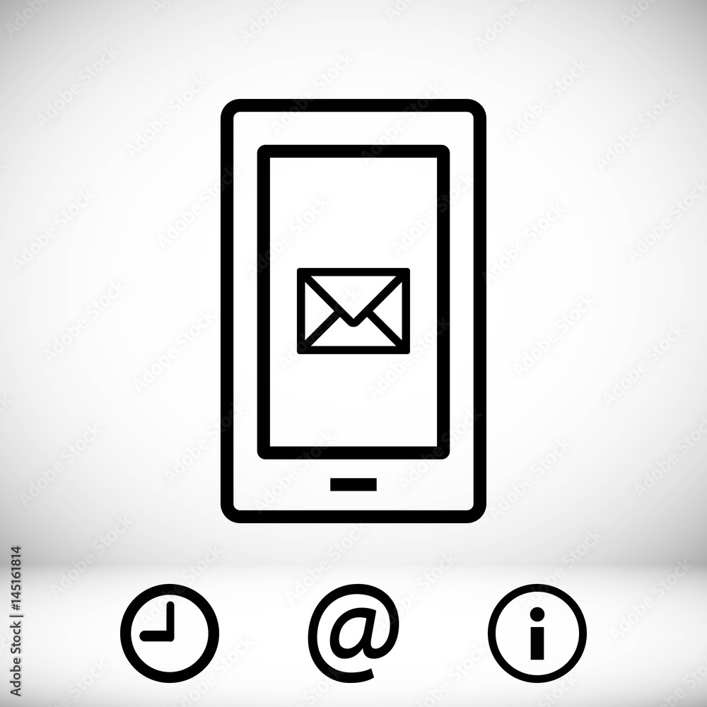 phone sms icon stock vector illustration flat design phone sms icon stock vector illustration flat design