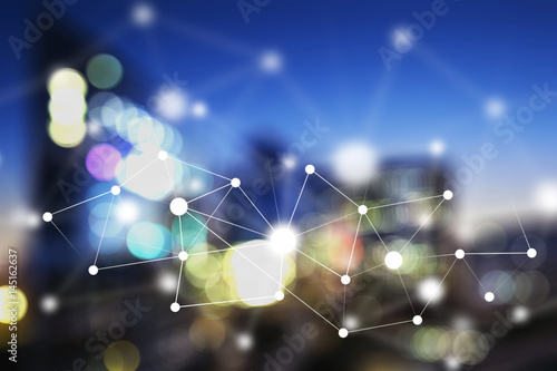 Cloud data storage concept. Digital communication concept. Internet connections and data information systems.