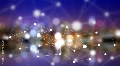 Cloud data storage concept. Digital communication concept. Internet connections and data information systems.