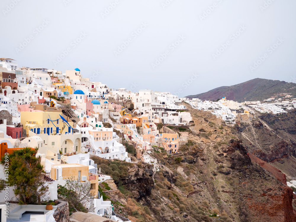 View of Oia in Santorini island