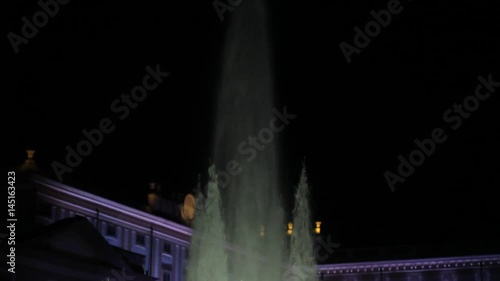 Reggia di Monza, Italy. Fountain by Night photo