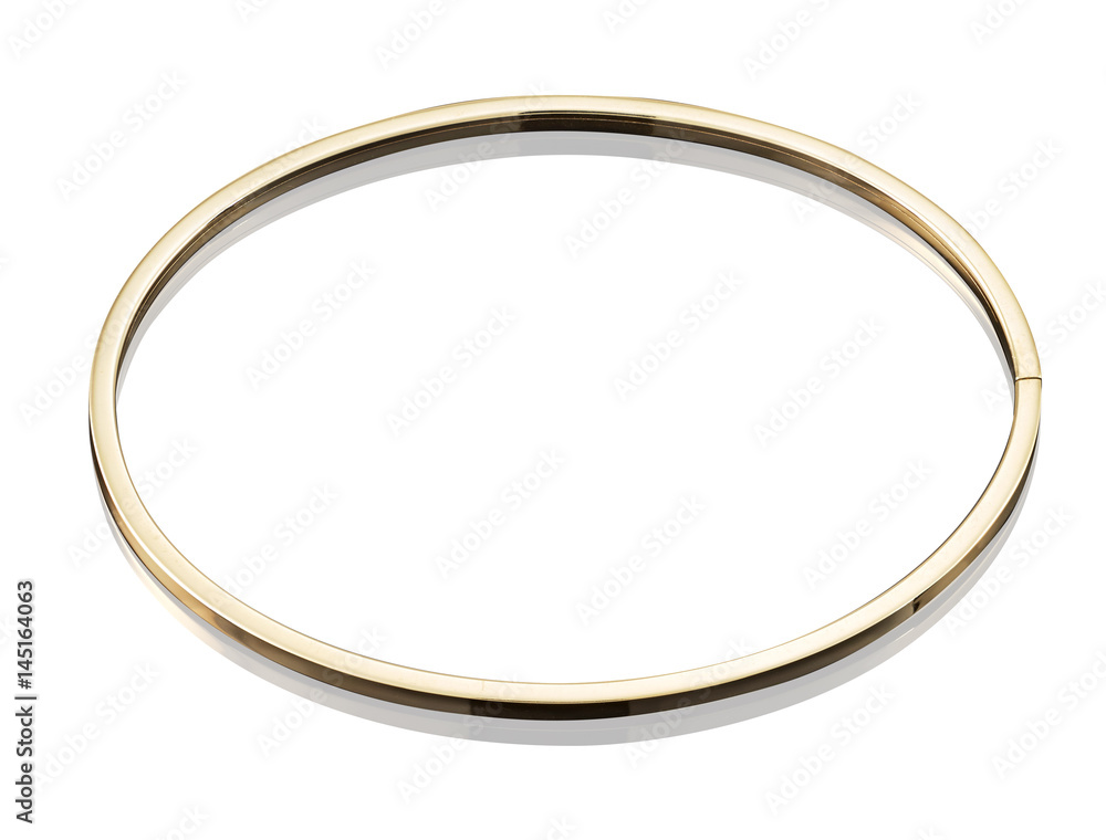 golden bracelet isolated on white golden bracelet isolated on white