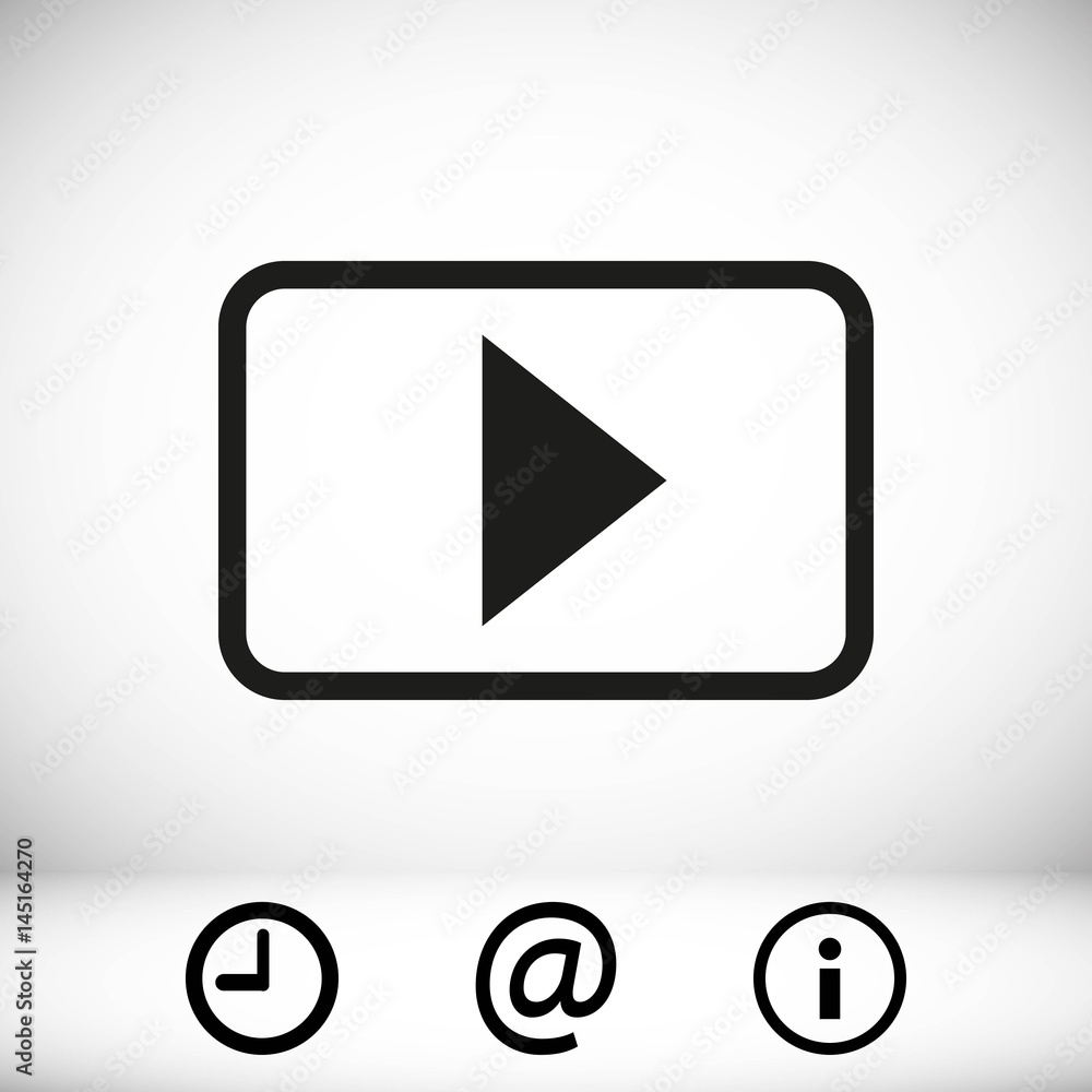 video icon stock vector illustration flat design video icon stock vector illustration flat design