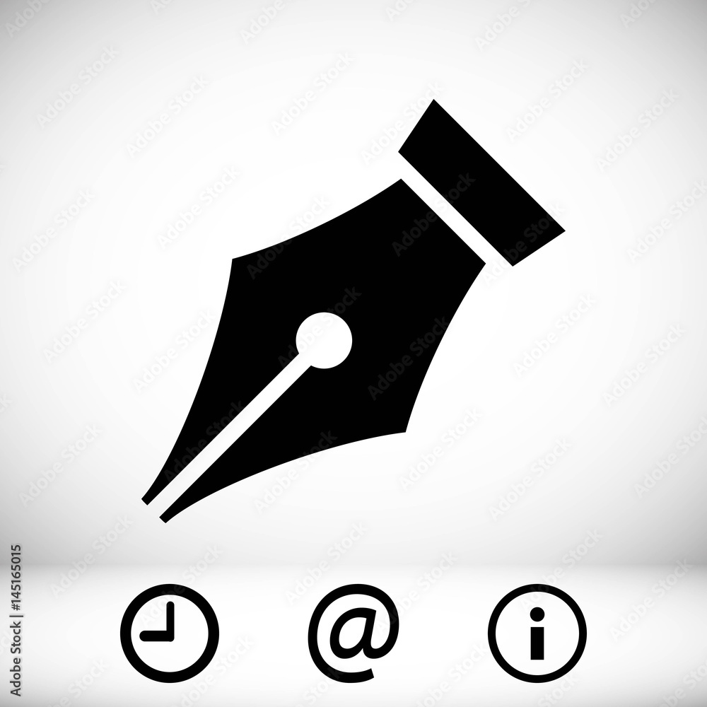 fountain pen icon stock vector illustration flat design fountain pen icon stock vector illustration flat design