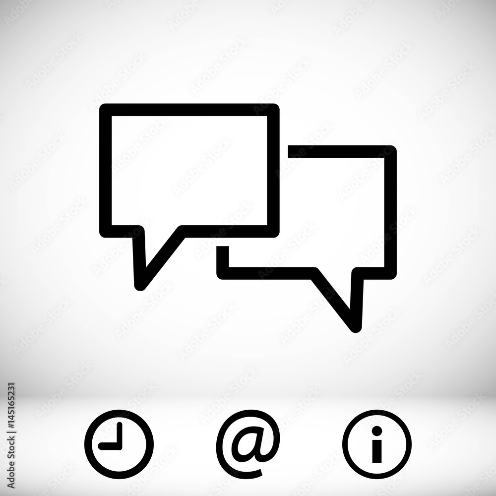 Speech Bubbles Icon. Chat pictogram icon stock vector illustration Speech Bubbles Icon. Chat pictogram icon stock vector illustration