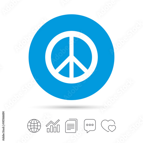 Peace sign icon. Hope symbol.