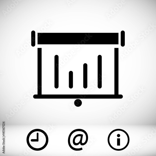 lectern with microphone icon stock vector illustration flat design
