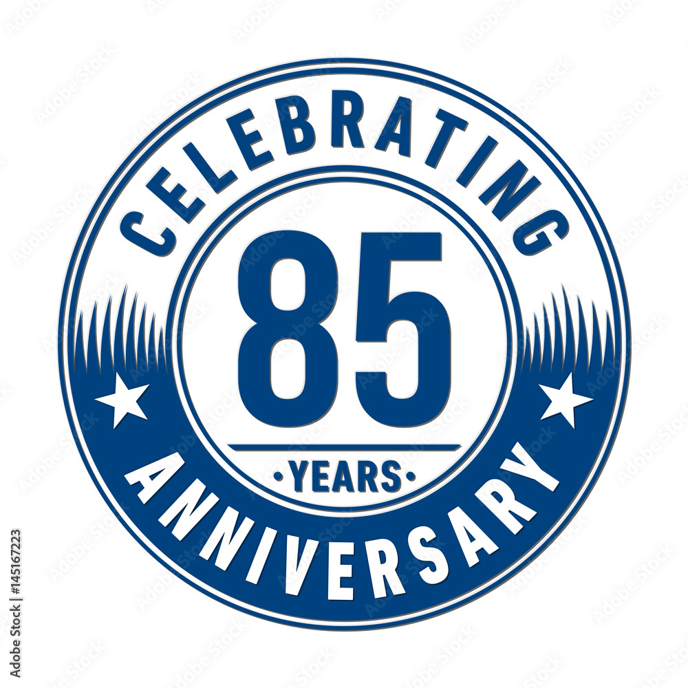 85 years anniversary logo template. Vector and illustration. 

