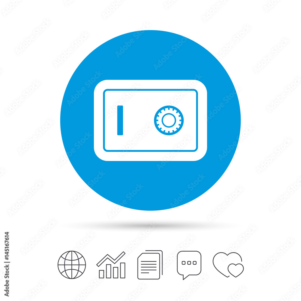Safe sign icon. Deposit lock symbol. Safe sign icon. Deposit lock symbol.