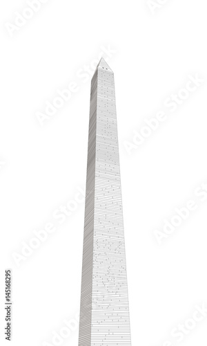 Black & White Illustration of the Washington Monument