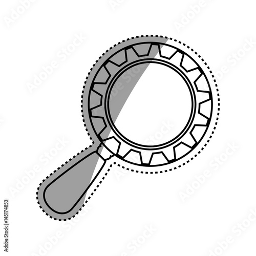 magnifying glass tool vector icon illustration graphic design