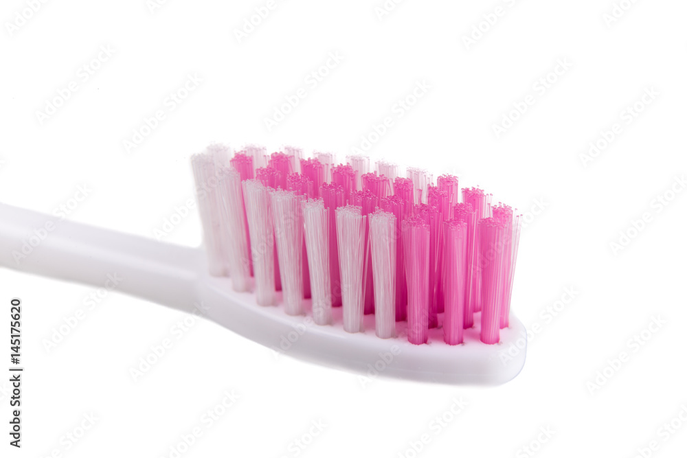 Closeup of toothbrush with round tip bristle Closeup of toothbrush with round tip bristle