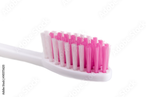 Closeup of toothbrush with round tip bristle
