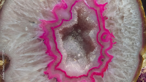 Obraz na płótnie Pink Geode Gemstone Background