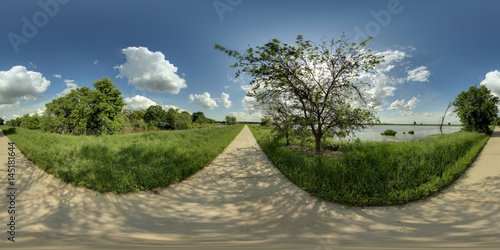 A scenic walkway in the Consumnes River Preserve near Elk Grove, California photo