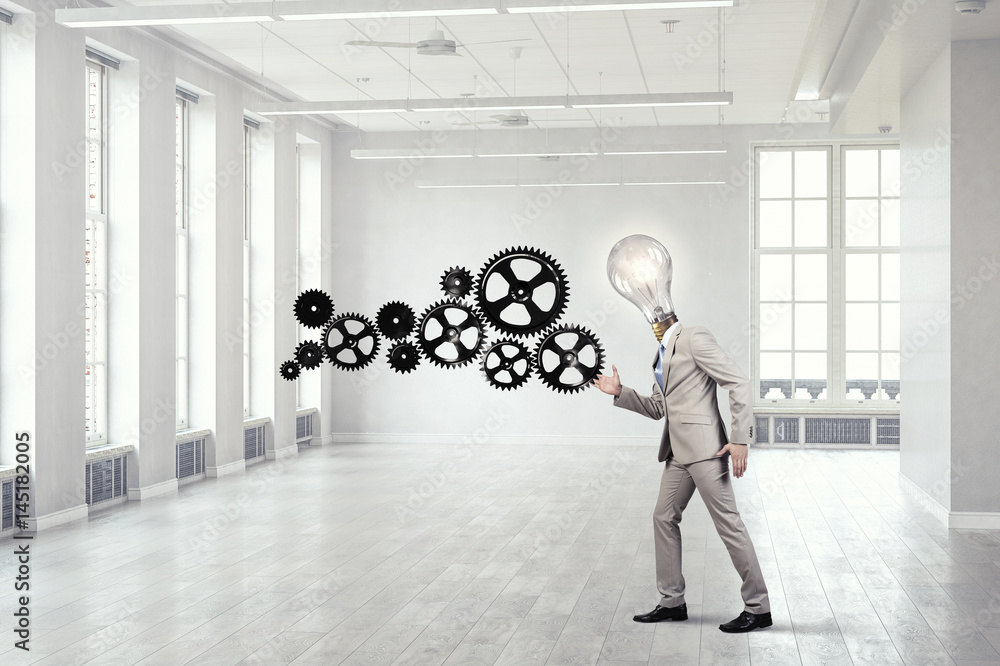 Fototapeta premium Working as one engine . Mixed media