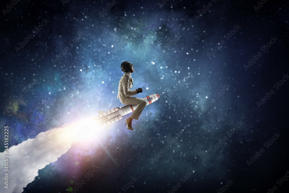 Woman riding missile. Mixed media . Mixed media Woman riding missile. Mixed media . Mixed media