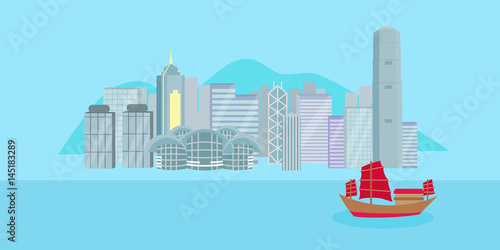 cartoon hongkong city